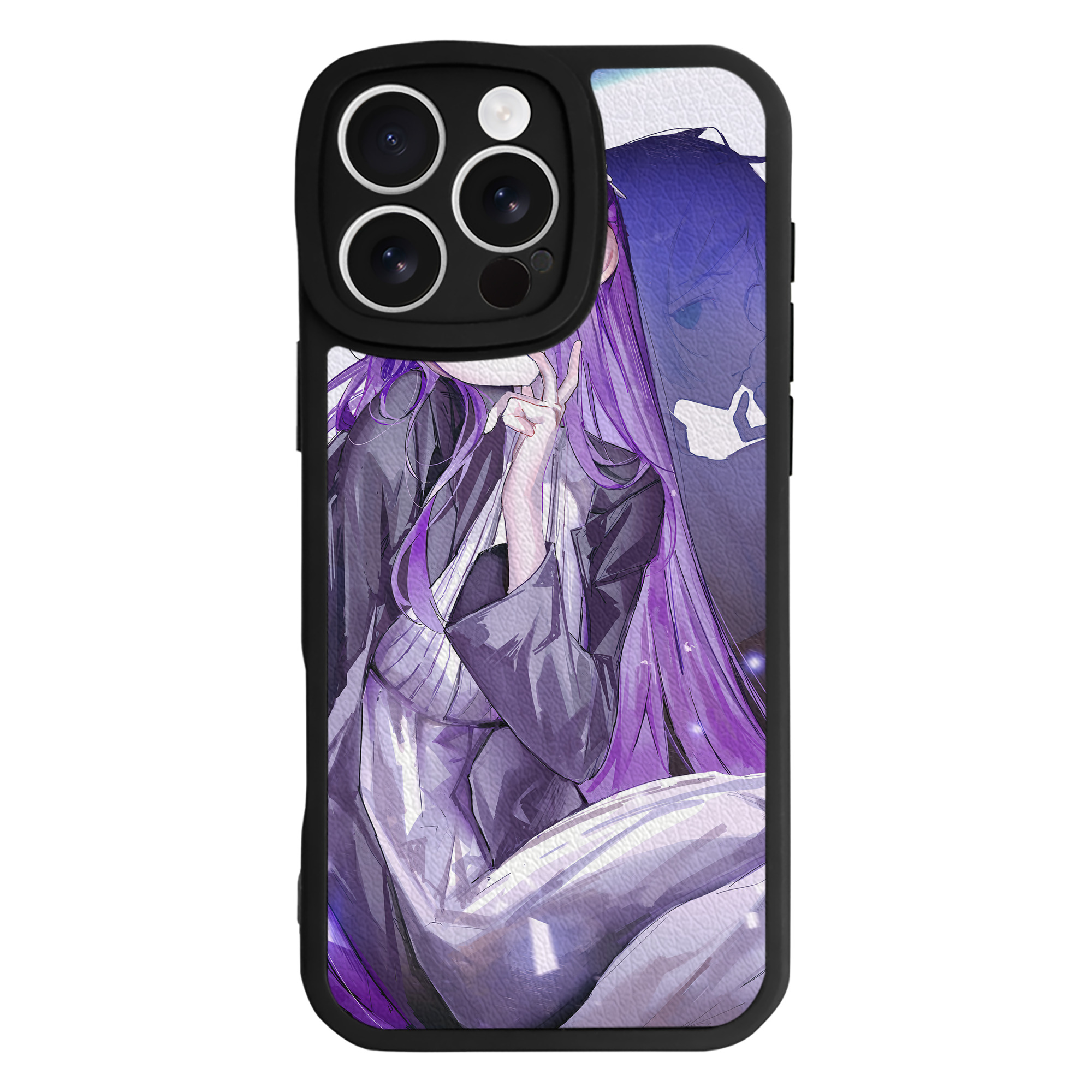 （画像用） 葬送のフリーレン Frieren 【iPhone 16シリーズ対応】シリコンスマホケース（レザー調） 材質：シリコン